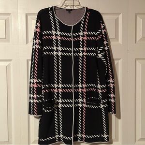 Black and Pink Plaid Women Dress